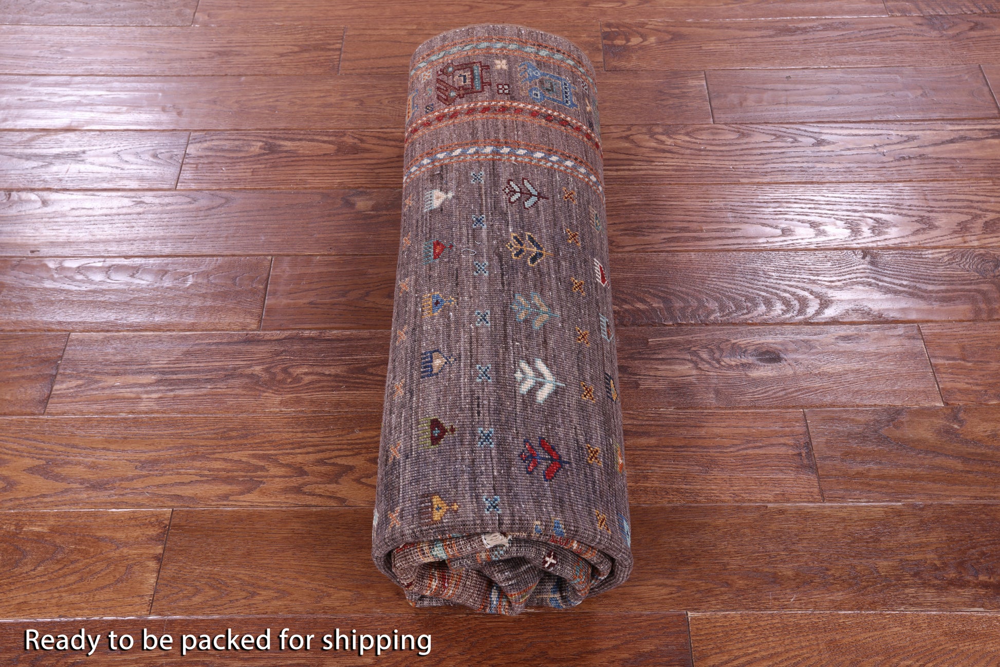 Tribal Persian Gabbeh Hand Knotted Wool Rug - 5' 1" X 6' 8" - Golden Nile