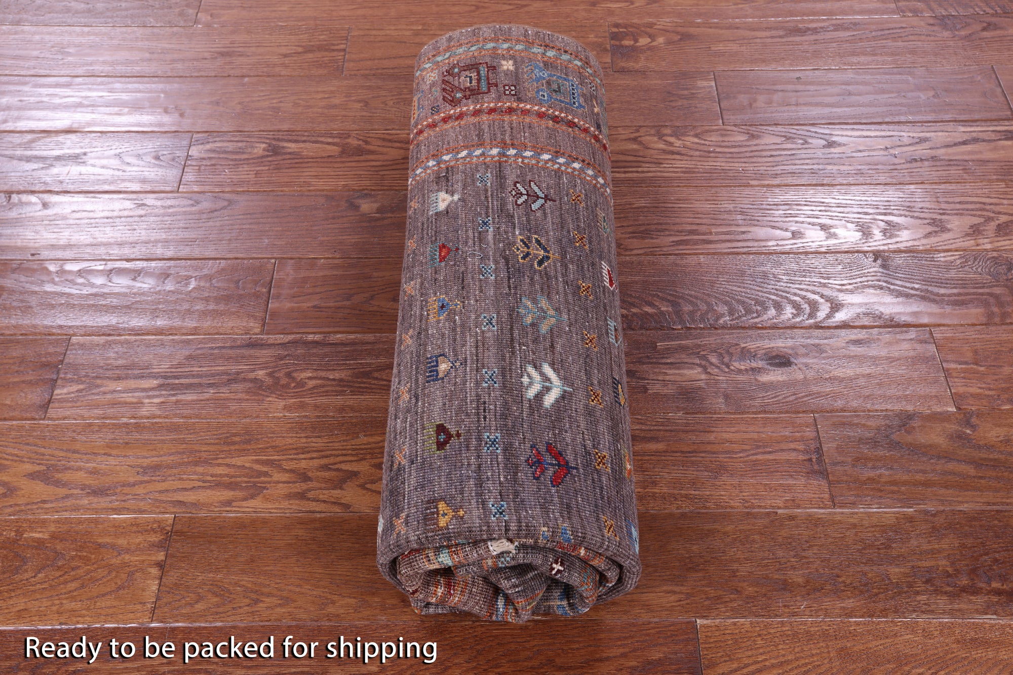 Tribal Persian Gabbeh Hand Knotted Wool Rug - 5' 1" X 6' 8" - Golden Nile