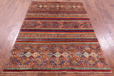 Khorjin Persian Gabbeh Hand Knotted Wool Rug - 4' 9" X 6' 7" - Golden Nile