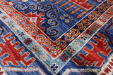 Blue Persian Fine Serapi Hand Knotted Wool Rug - 6' 0" X 8' 4" - Golden Nile
