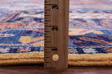 Blue Persian Fine Serapi Hand Knotted Wool Rug - 6' 0" X 8' 4" - Golden Nile