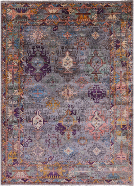 Persian Fine Serapi Hand Knotted Wool Rug - 4' 10" X 6' 9" - Golden Nile