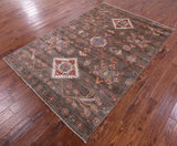 Super Kazak Hand Knotted Wool Rug - 5' 5" X 8' 1" - Golden Nile