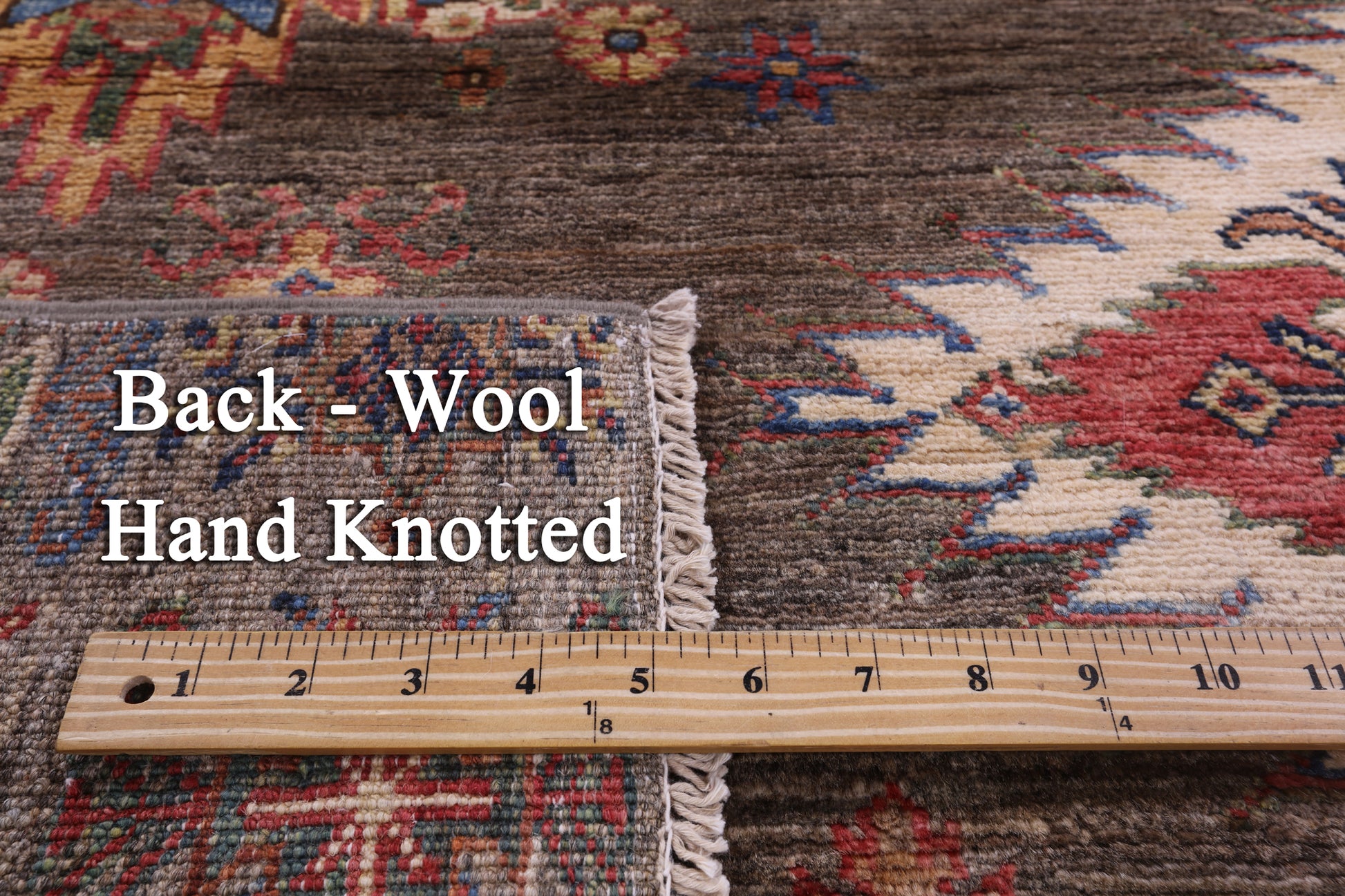 Super Kazak Hand Knotted Wool Rug - 5' 5" X 8' 1" - Golden Nile