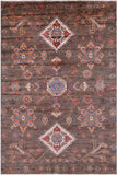 Super Kazak Hand Knotted Wool Rug - 5' 5" X 8' 1" - Golden Nile