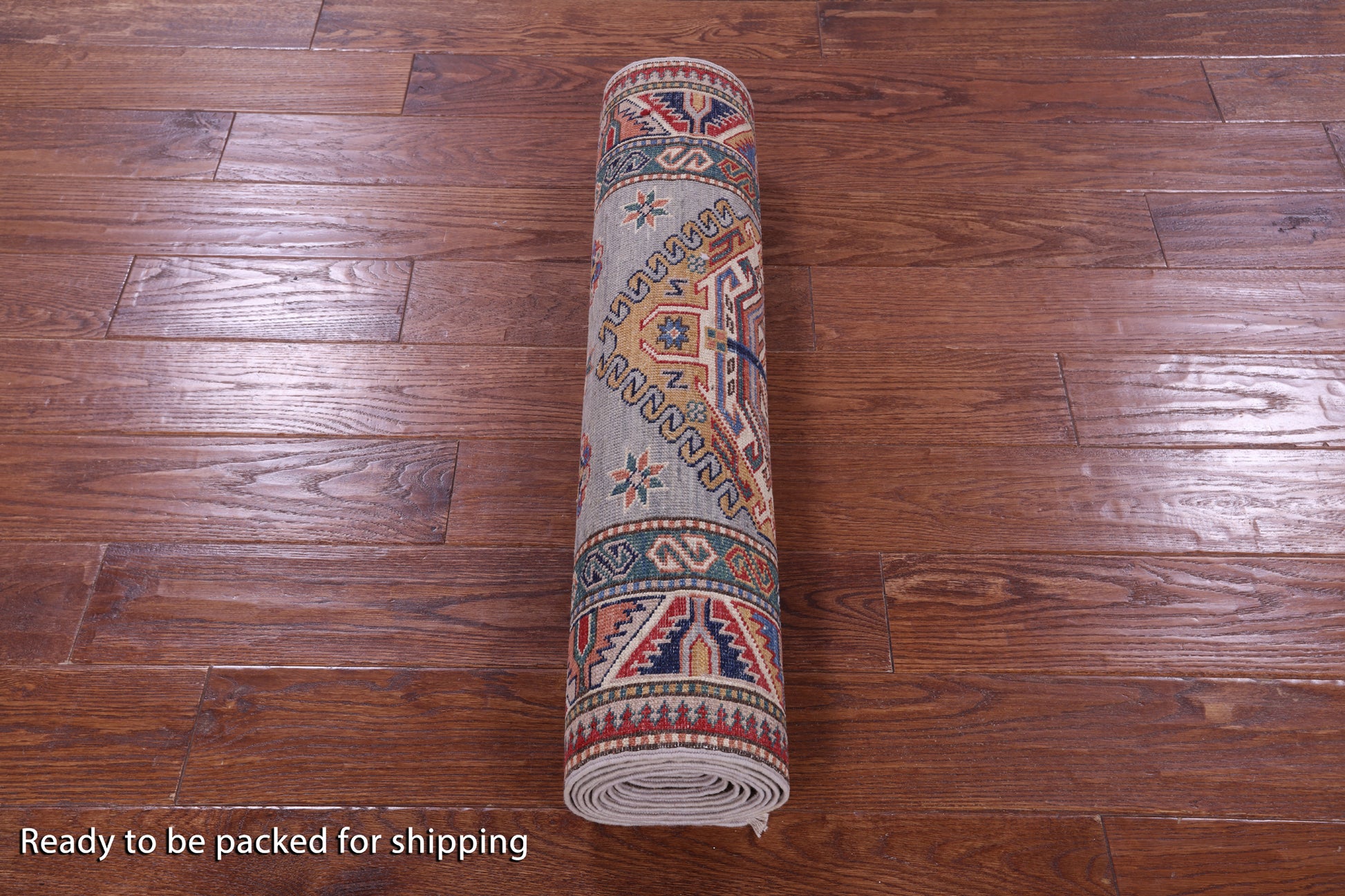 Super Kazak Hand Knotted Wool Runner Rug - 2' 8" X 10' 6" - Golden Nile