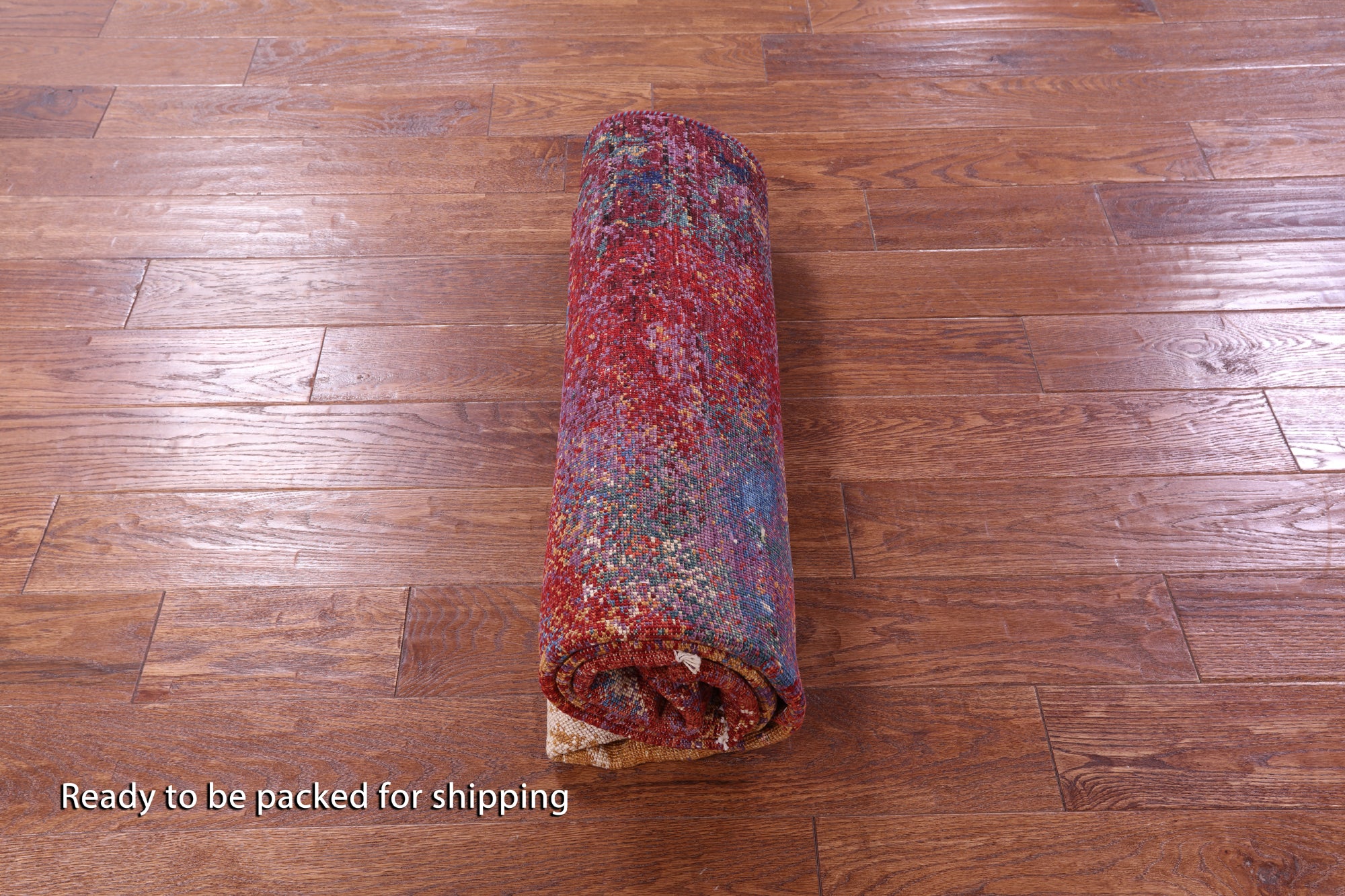 Abstract Contemporary Hand Knotted Wool Rug - 5' 0" X 6' 9" - Golden Nile