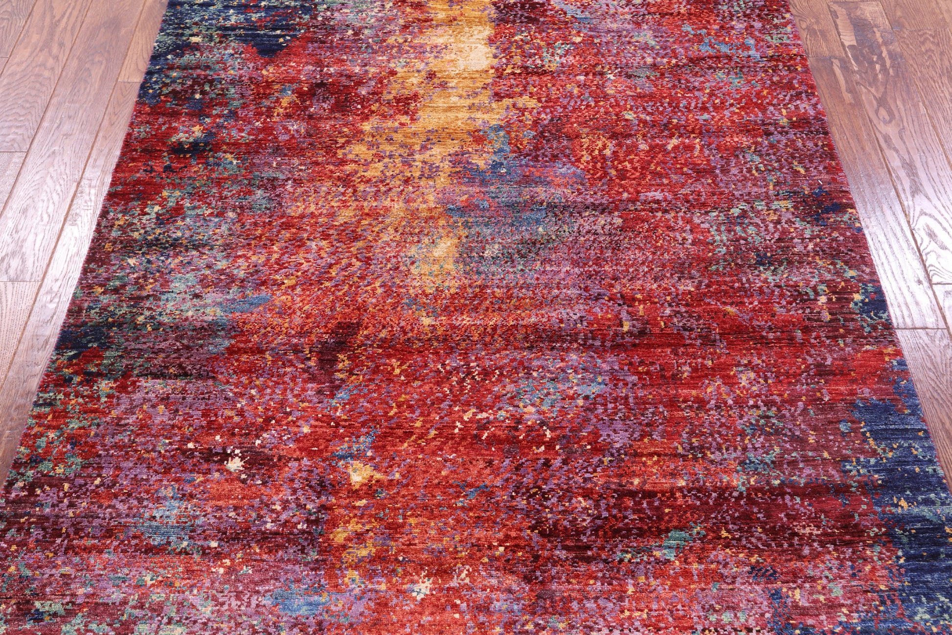 Abstract Contemporary Hand Knotted Wool Rug - 4' 11" X 6' 8" - Golden Nile
