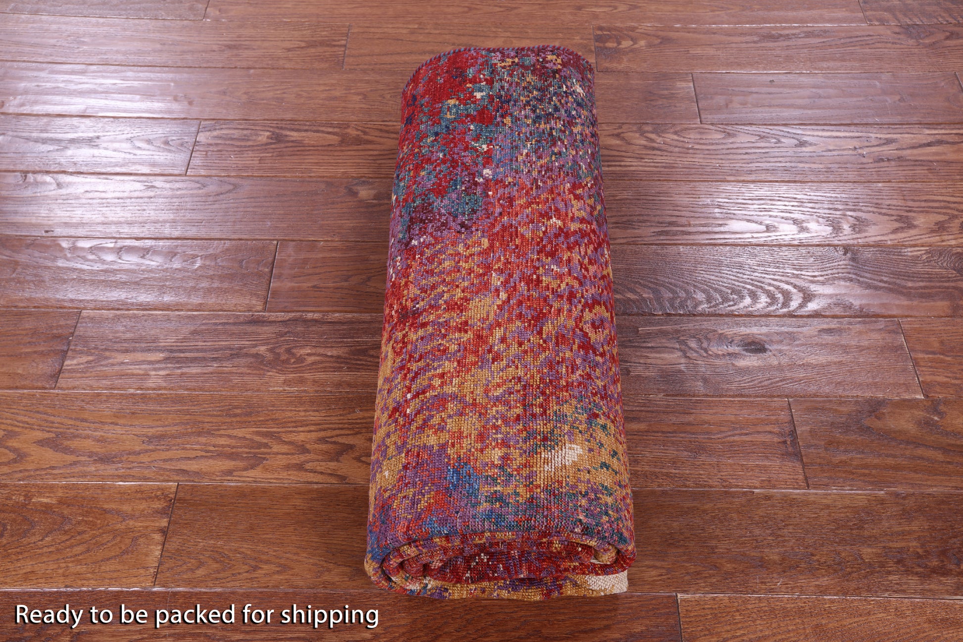Abstract Contemporary Hand Knotted Wool Rug - 4' 11" X 6' 8" - Golden Nile