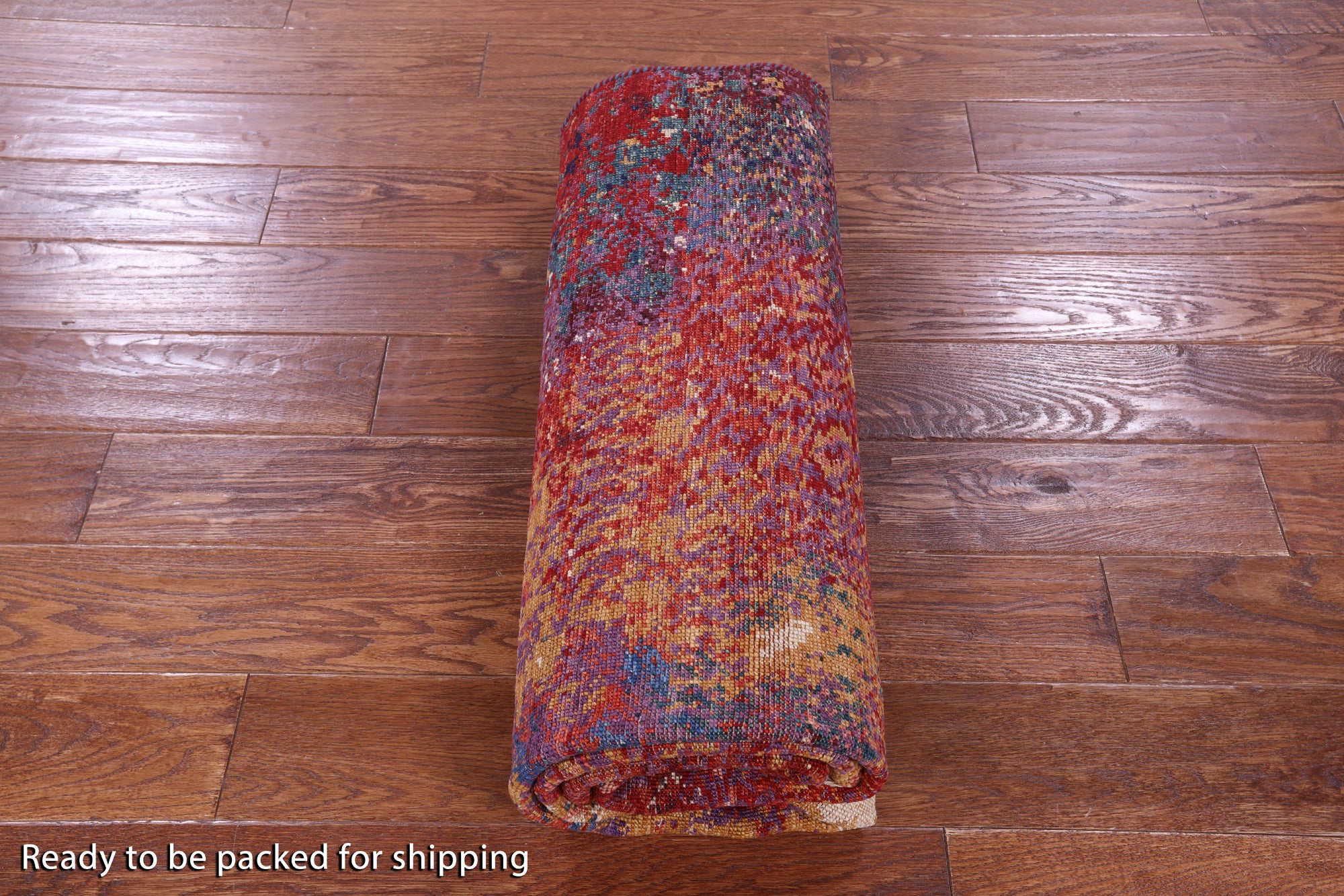 Abstract Contemporary Hand Knotted Wool Rug - 4' 11" X 6' 8" - Golden Nile