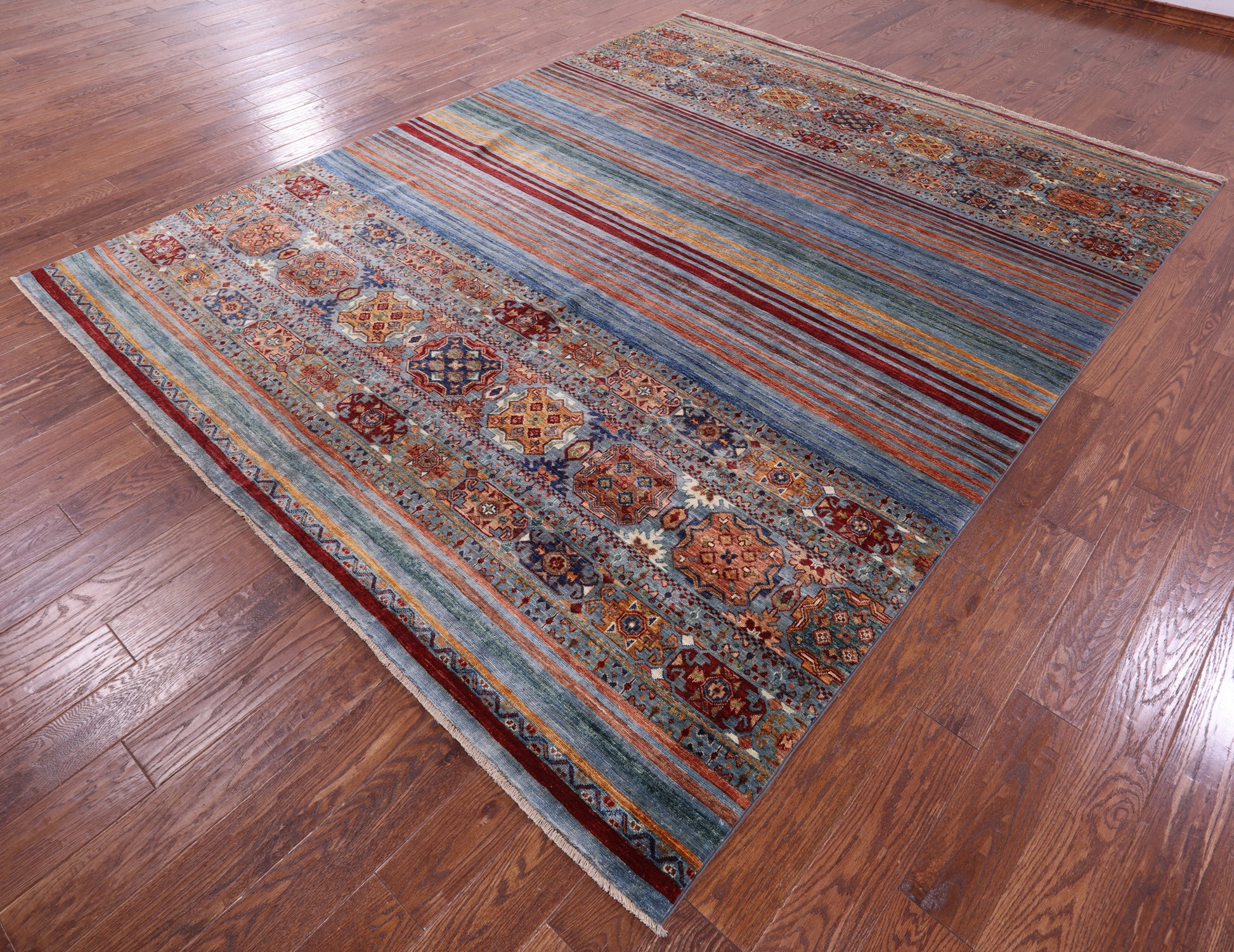 Khorjin Persian Gabbeh Handmade Wool Rug - 8' 3" X 10' 6" - Golden Nile