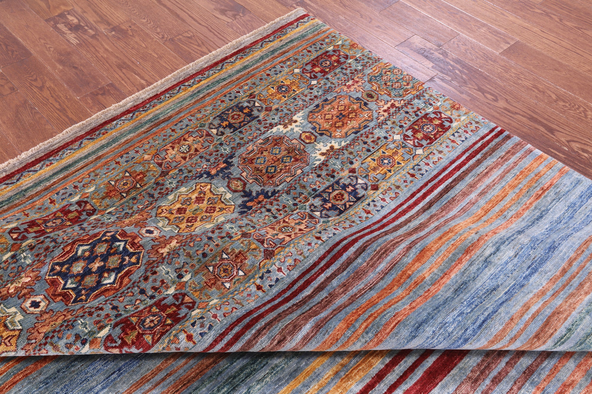 Khorjin Persian Gabbeh Handmade Wool Rug - 8' 3" X 10' 6" - Golden Nile