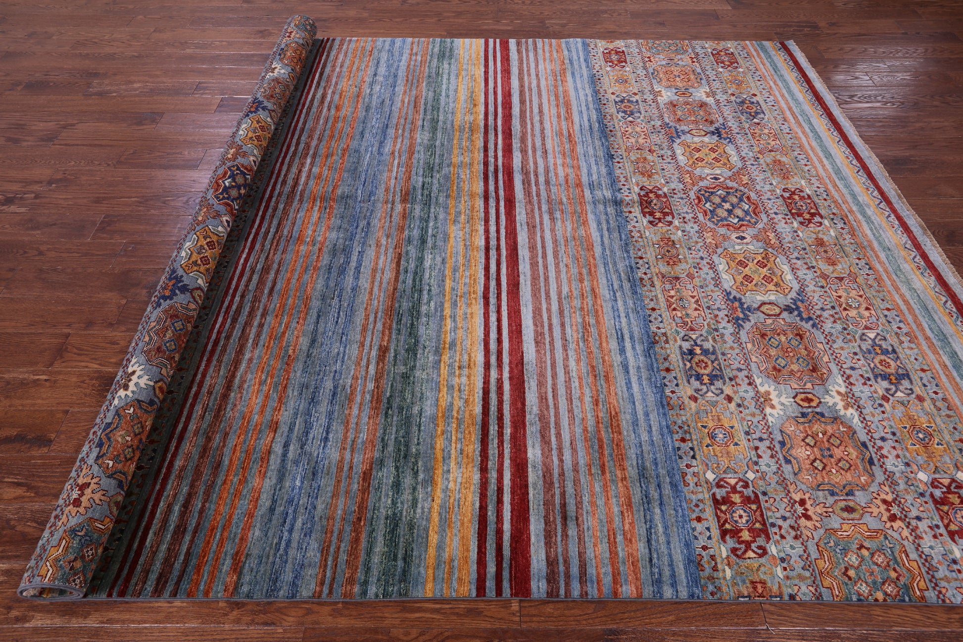 Khorjin Persian Gabbeh Handmade Wool Rug - 8' 3" X 10' 6" - Golden Nile