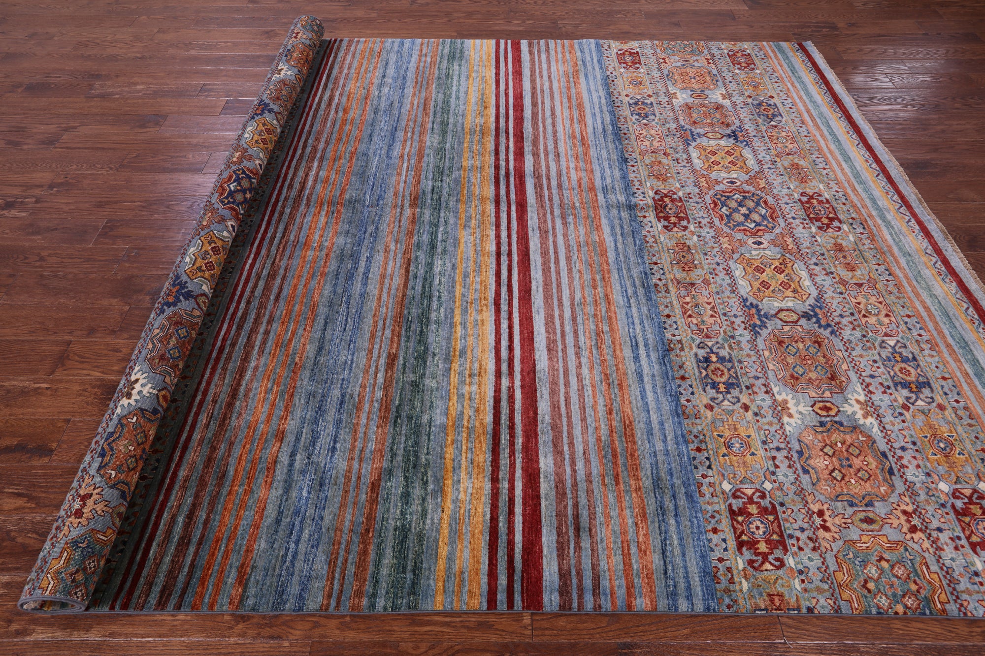 Khorjin Persian Gabbeh Handmade Wool Rug - 8' 3" X 10' 6" - Golden Nile