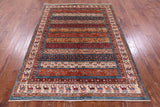 Tribal Persian Gabbeh Hand Knotted Wool Rug - 5' 6" X 7' 4" - Golden Nile