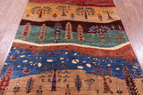 Tribal Persian Gabbeh Hand Knotted Wool Rug - 4' 10" X 6' 10" - Golden Nile