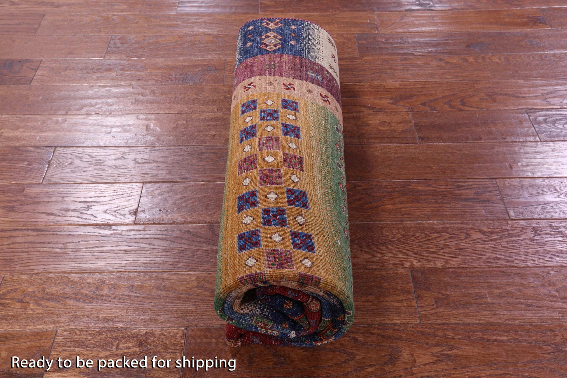 Tribal Persian Gabbeh Hand Knotted Wool Rug - 5' 7" X 8' 2" - Golden Nile