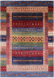 Tribal Persian Gabbeh Hand Knotted Wool Rug - 5' 7" X 8' 2" - Golden Nile