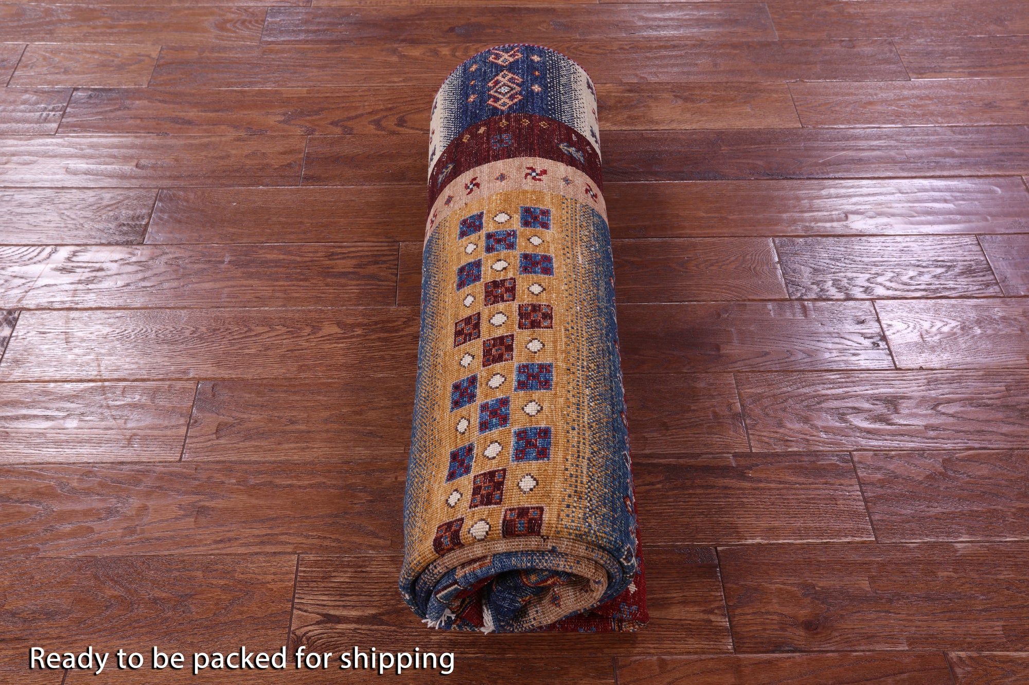 Tribal Persian Gabbeh Hand Knotted Wool Rug - 5' 6" X 7' 8" - Golden Nile