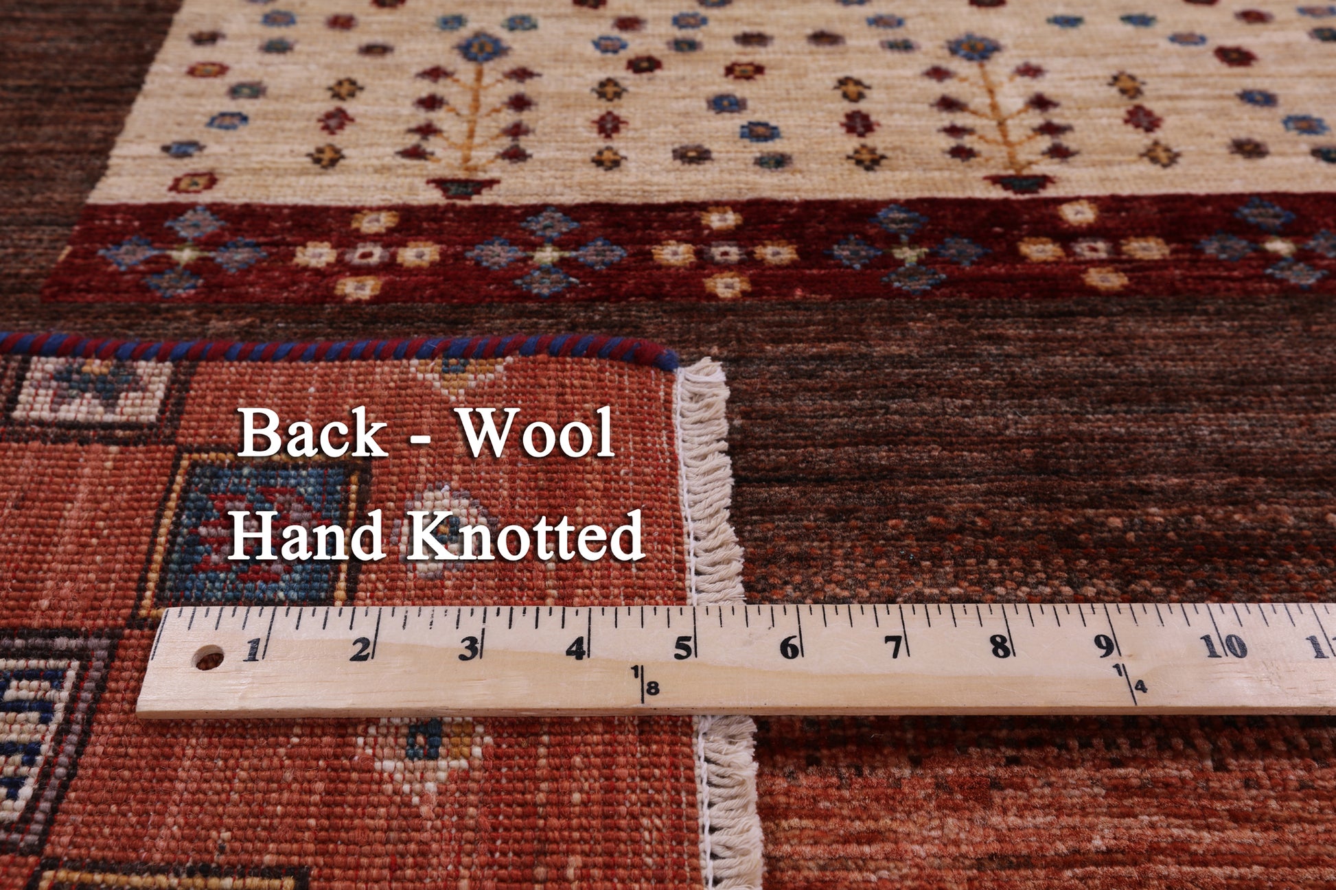 Tribal Persian Gabbeh Hand Knotted Wool Rug - 5' 8" X 7' 10" - Golden Nile