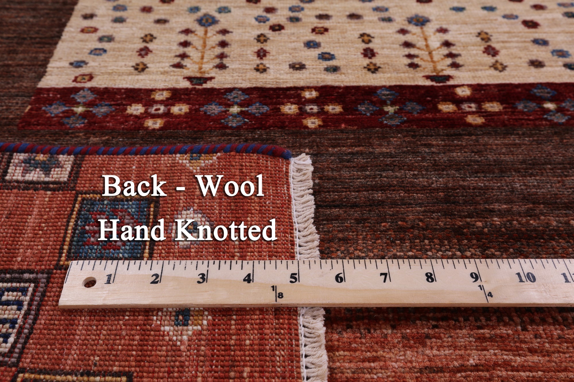 Tribal Persian Gabbeh Hand Knotted Wool Rug - 5' 8" X 7' 10" - Golden Nile