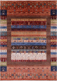 Tribal Persian Gabbeh Hand Knotted Wool Rug - 5' 8" X 7' 10" - Golden Nile