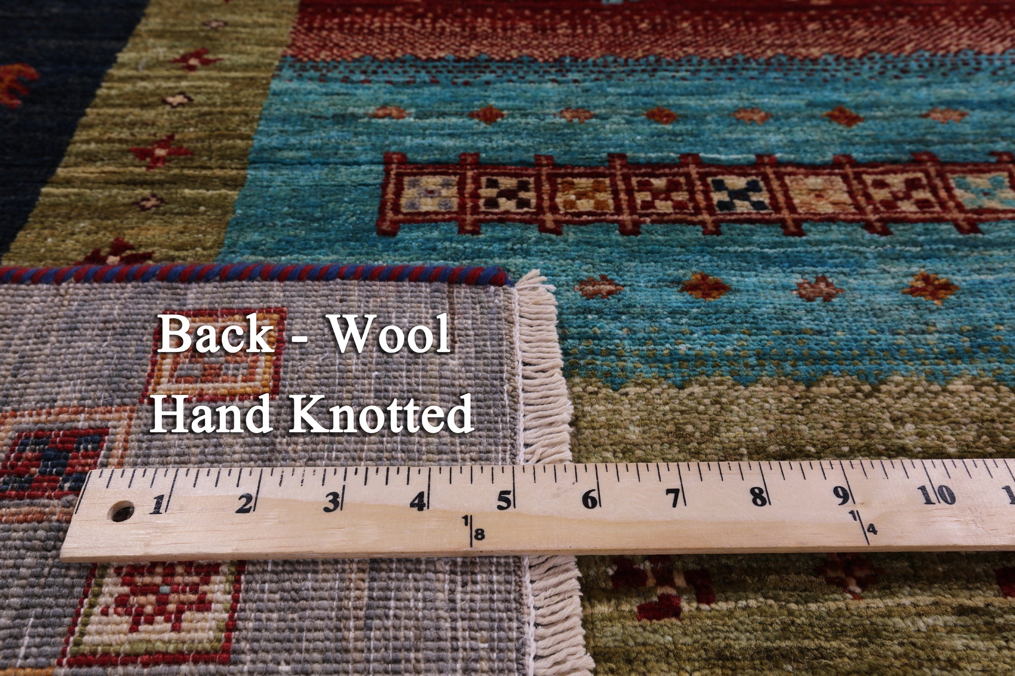 Tribal Persian Gabbeh Handmade Wool Rug - 5' 8" X 7' 11" - Golden Nile
