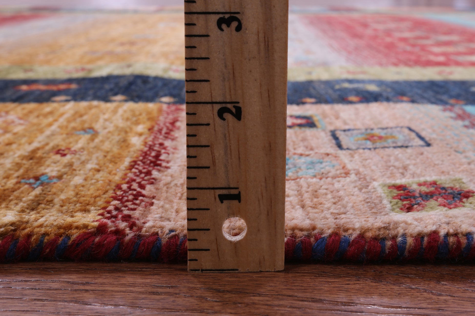 Tribal Persian Gabbeh Handmade Wool Rug - 5' 8" X 7' 11" - Golden Nile