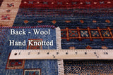 Tribal Persian Gabbeh Hand Knotted Wool Rug - 5' 6" X 7' 9" - Golden Nile