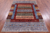Tribal Persian Gabbeh Hand Knotted Wool Rug - 5' 0" X 6' 10" - Golden Nile