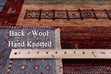 Tribal Persian Gabbeh Hand Knotted Wool Rug - 5' 0" X 6' 10" - Golden Nile