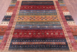 Tribal Persian Gabbeh Handmade Wool Rug - 5' 7" X 8' 1" - Golden Nile