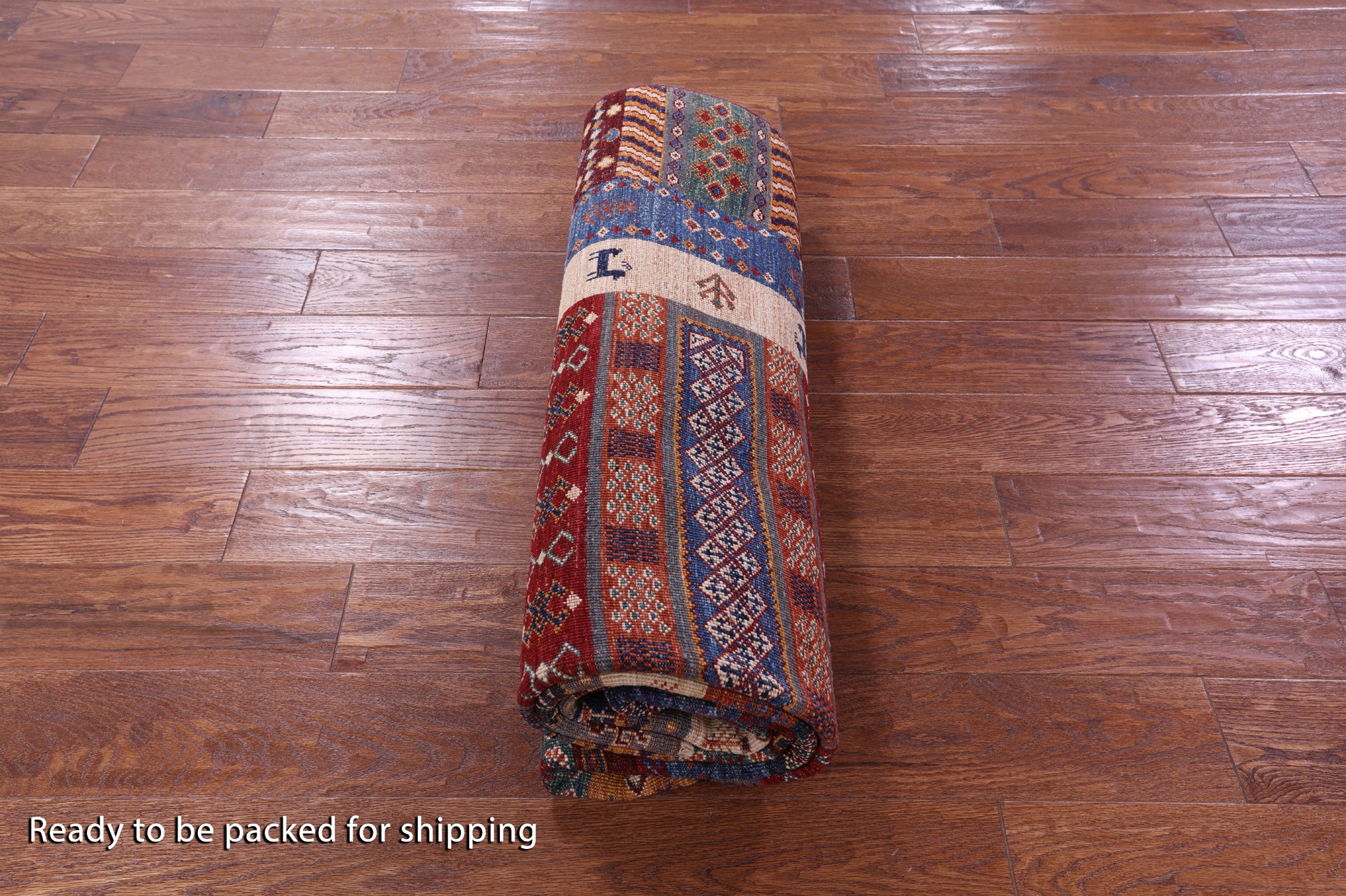 Persian Gabbeh Tribal Hand Knotted Wool Rug - 5' 7" X 7' 10" - Golden Nile