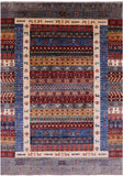 Persian Gabbeh Tribal Hand Knotted Wool Rug - 5' 7" X 7' 10" - Golden Nile