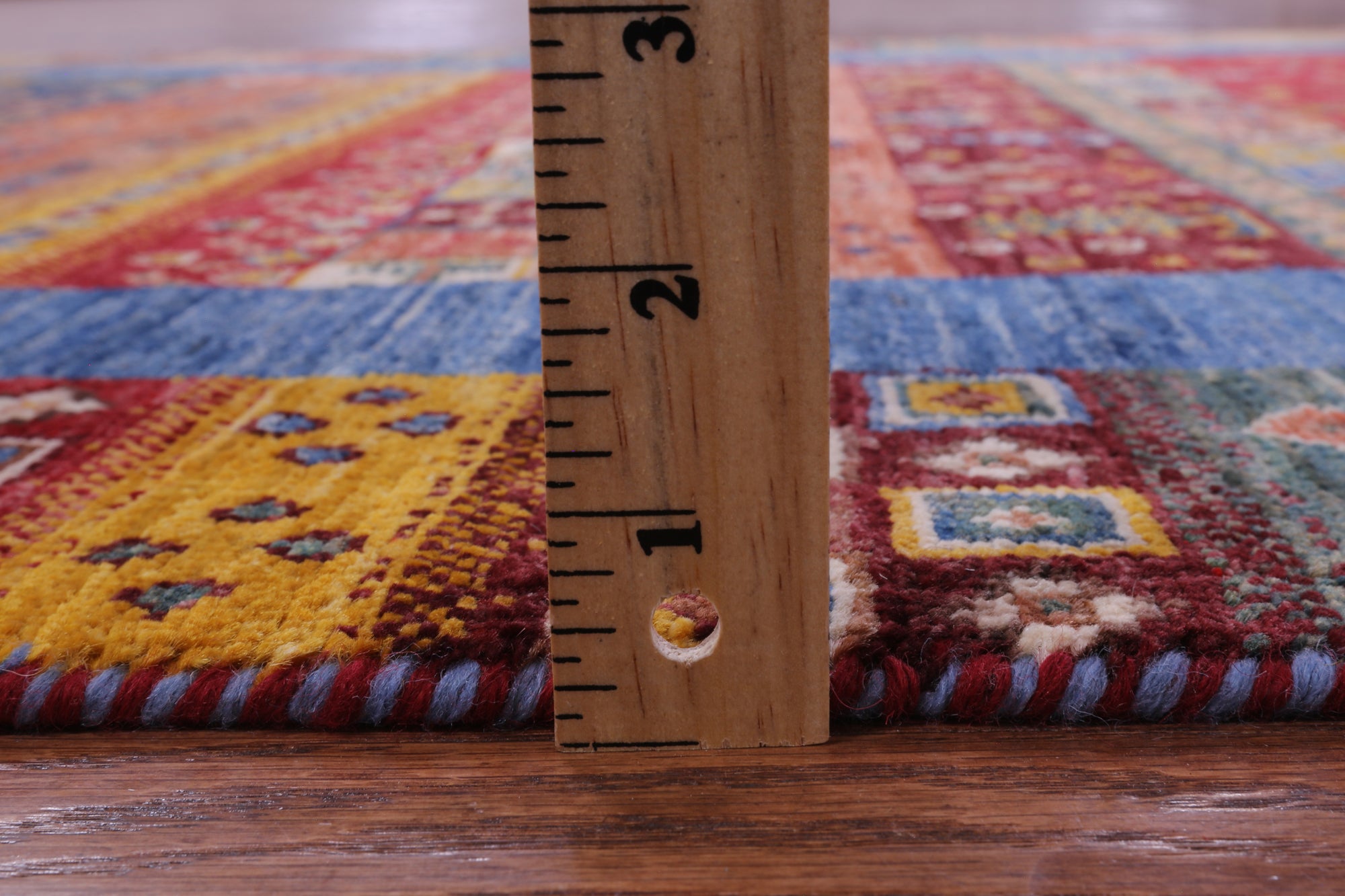 Persian Gabbeh Tribal Hand Knotted Wool Rug - 4' 0" X 6' 0" - Golden Nile