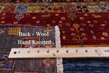 Persian Gabbeh Tribal Hand Knotted Wool Rug - 4' 0" X 6' 0" - Golden Nile