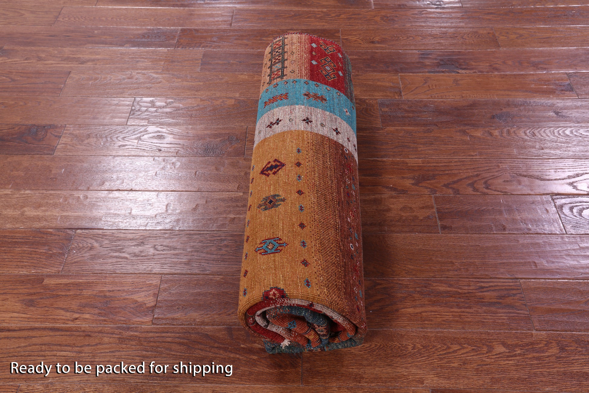 Tribal Persian Gabbeh Hand Knotted Wool Rug - 5' 8" X 8' 1" - Golden Nile