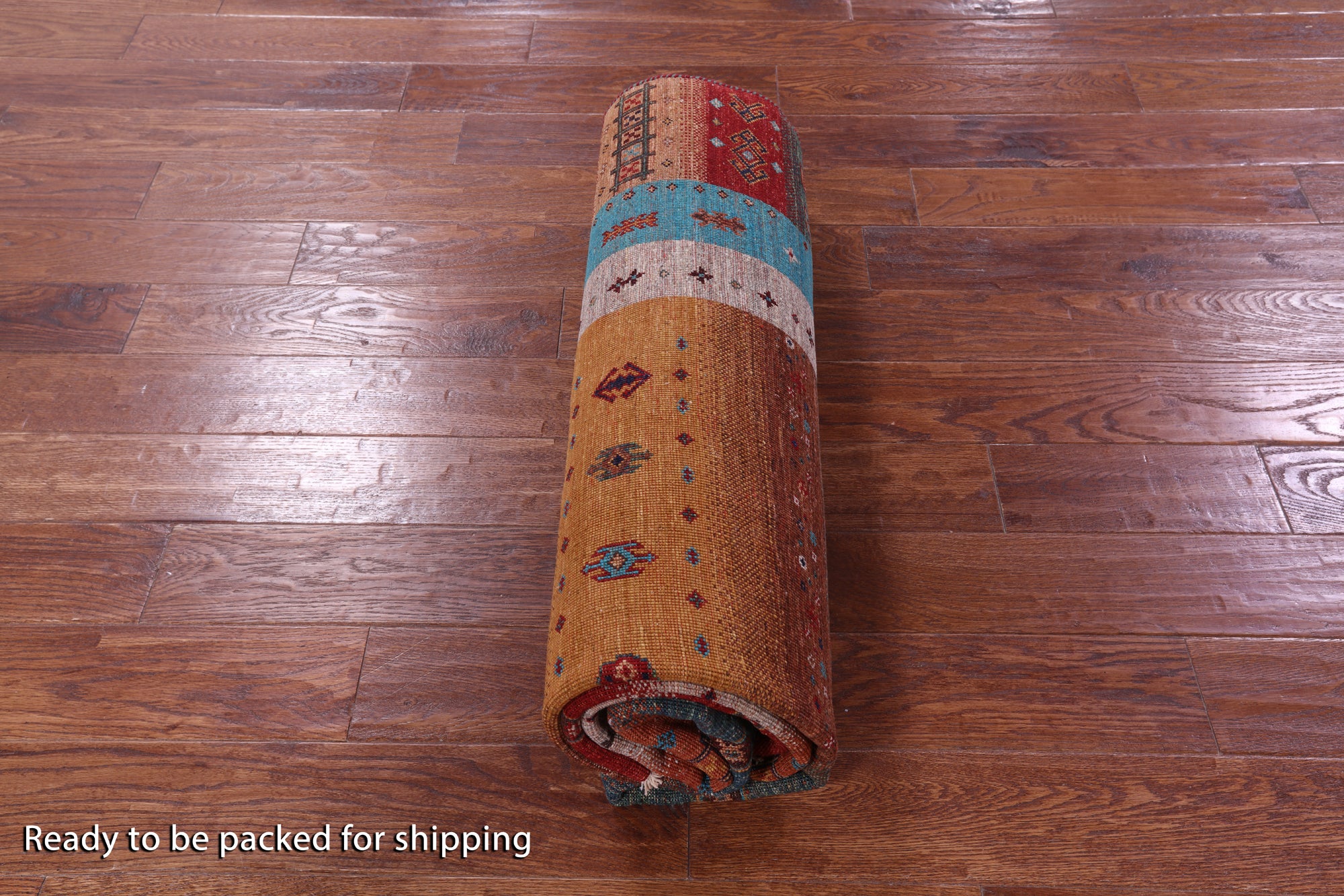 Tribal Persian Gabbeh Hand Knotted Wool Rug - 5' 8" X 8' 1" - Golden Nile