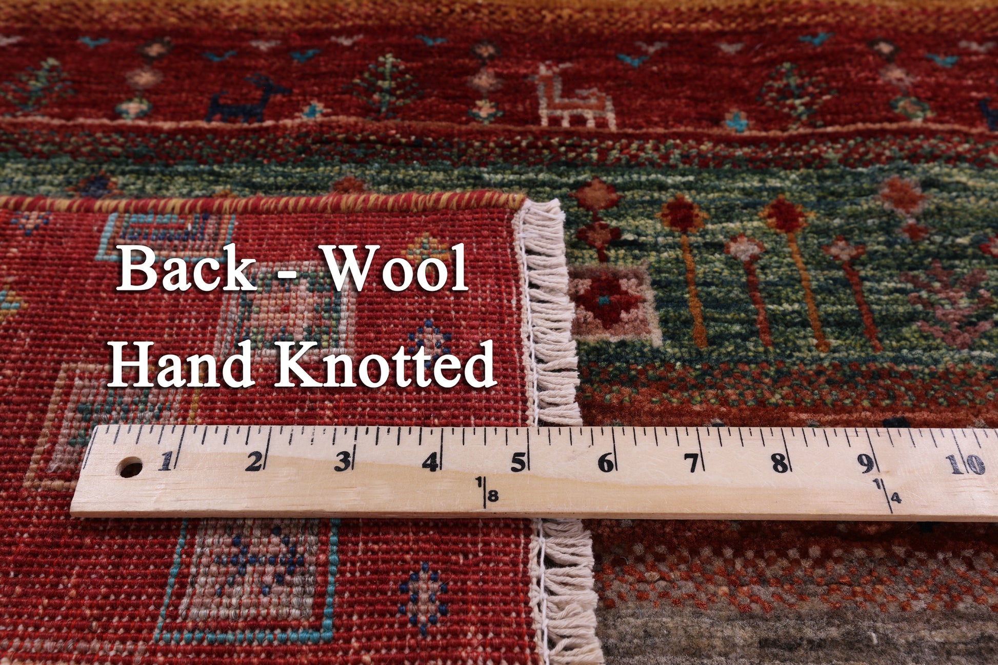 Tribal Persian Gabbeh Hand Knotted Wool Rug - 3' 7" X 5' 1" - Golden Nile