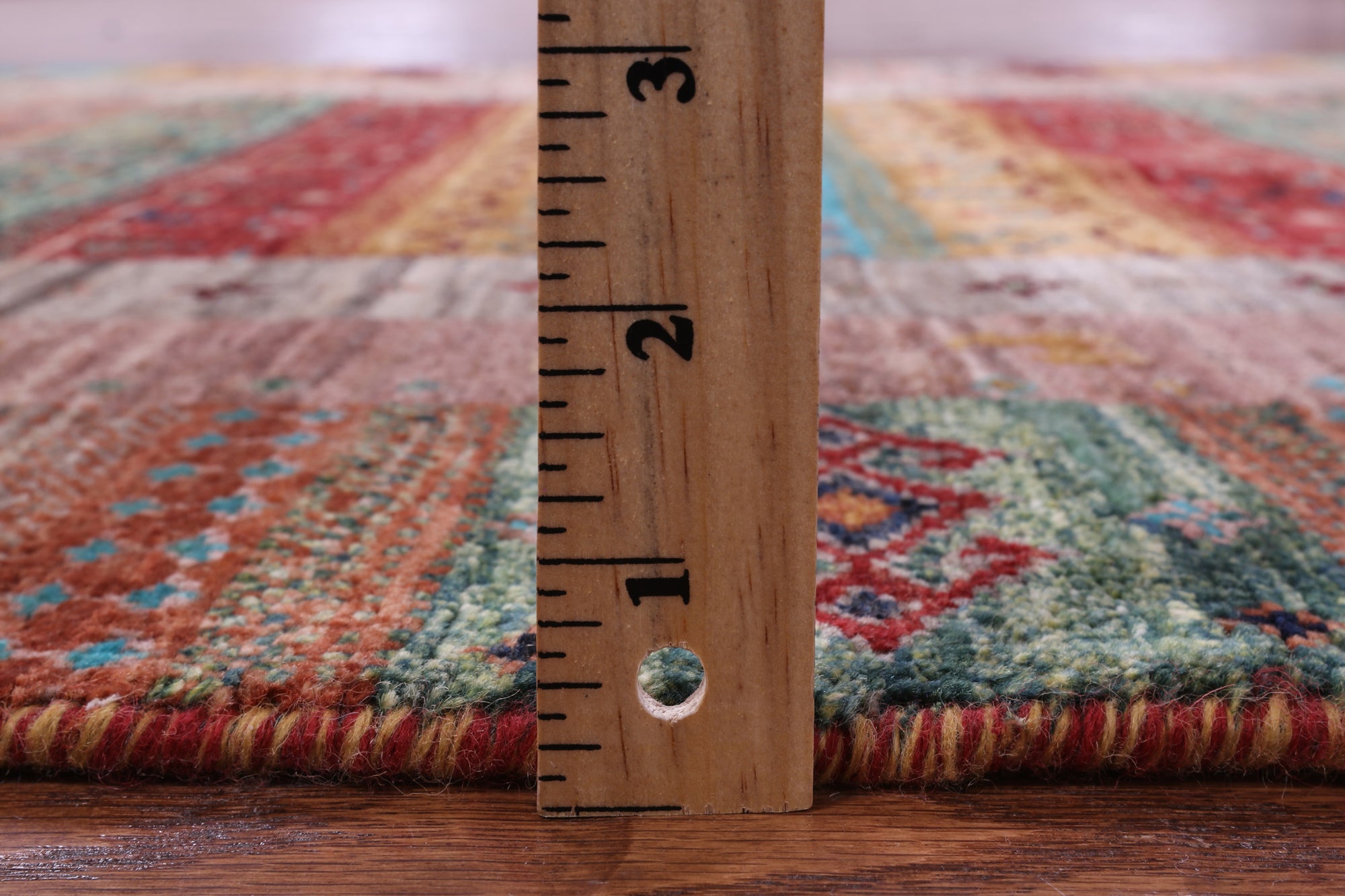 Tribal Persian Gabbeh Hand Knotted Wool Rug - 3' 7" X 5' 1" - Golden Nile