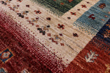 Tribal Persian Gabbeh Hand Knotted Wool Rug - 4' 1" X 6' 0" - Golden Nile