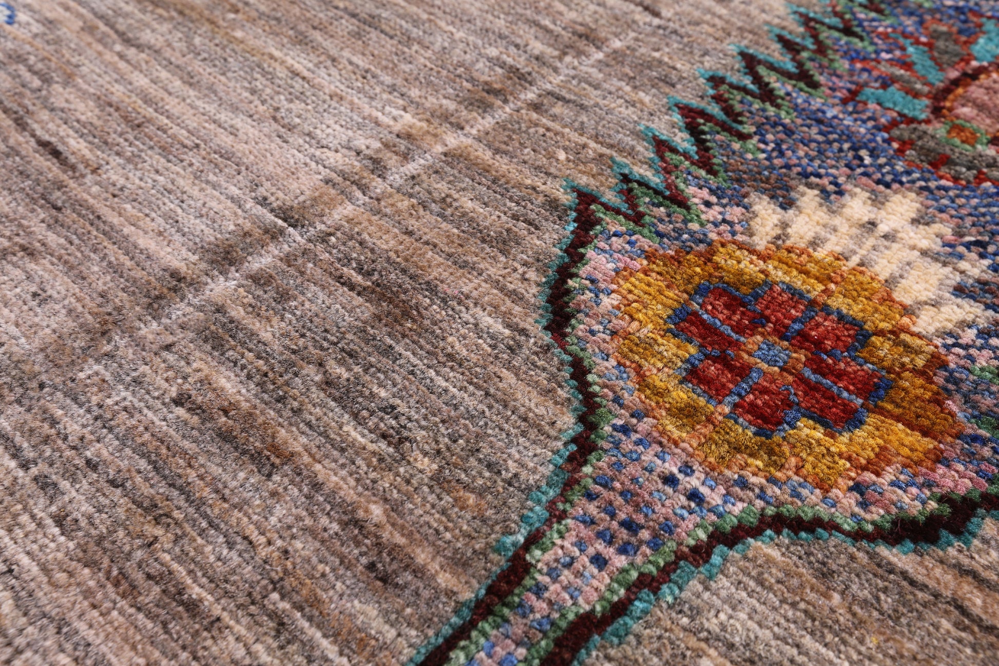 Tribal Persian Gabbeh Hand Knotted Wool Rug - 5' 0" X 6' 3" - Golden Nile