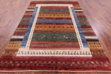 Tribal Persian Gabbeh Hand Knotted Wool Rug - 6' 11" X 9' 8" - Golden Nile