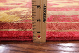 Red William Morris Hand Knotted Wool Area Rug - 8' 1" X 9' 10" - Golden Nile