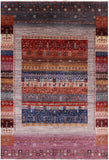 Persian Gabbeh Tribal Hand Knotted Wool Rug - 6' 7" X 9' 11" - Golden Nile