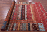 Persian Tribal Gabbeh Hand Knotted Wool Rug - 6' 8" X 9' 10" - Golden Nile