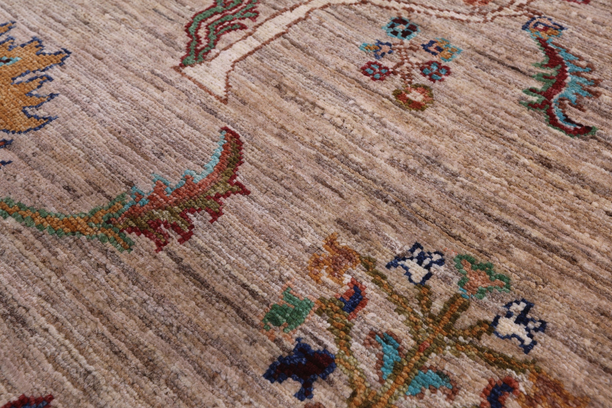 Tribal Persian Gabbeh Hand Knotted Wool Rug - 6' 3" X 9' 6" - Golden Nile