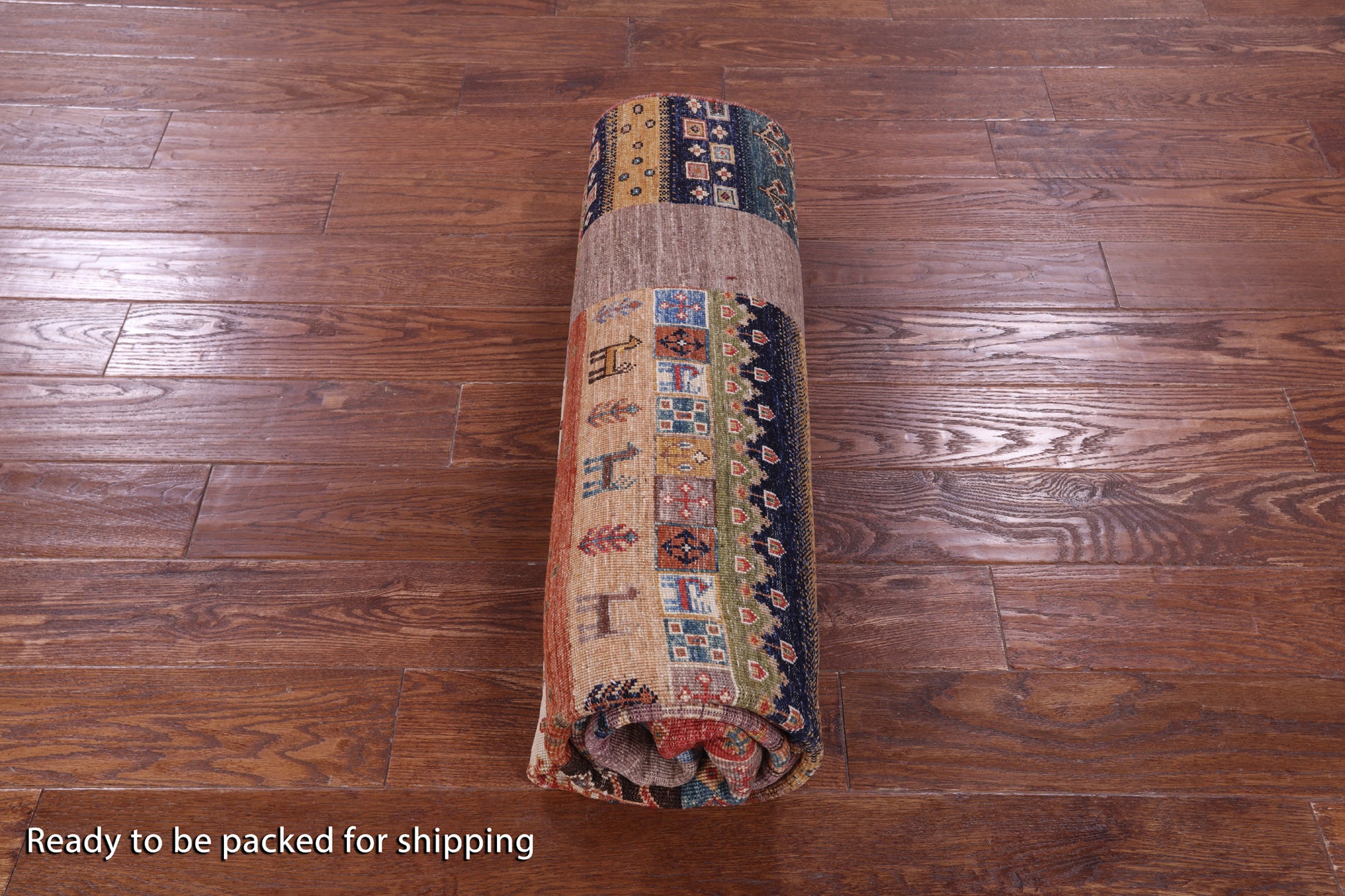 Tribal Persian Gabbeh Hand Knotted Wool Rug - 5' 7" X 7' 10" - Golden Nile