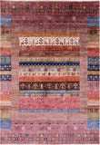 Tribal Persian Gabbeh Hand Knotted Wool Rug - 5' 7" X 7' 10" - Golden Nile