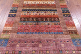 Tribal Persian Gabbeh Hand Knotted Wool Rug - 5' 7" X 7' 10" - Golden Nile